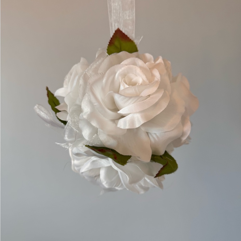 Faux floral ball decoration.